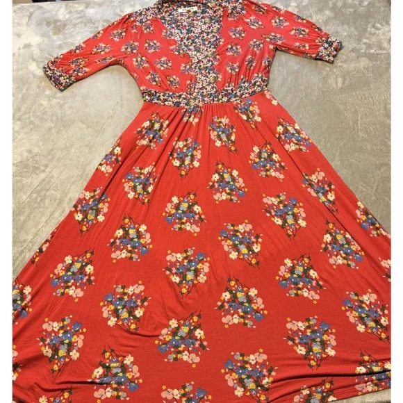 knee length dresses for ladies April Button Front Floral Print Midi Dress In Multi – Lily and Lionel